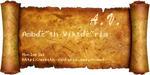 Asbóth Viktória névjegykártya